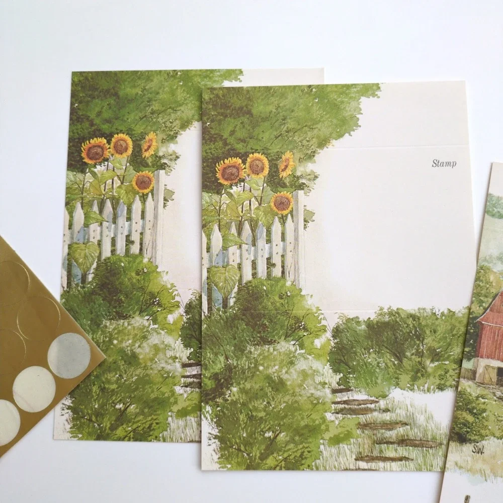 Vtg Current Just a Note Folding Postcards Nature Animal Bunny Squirrel Seals